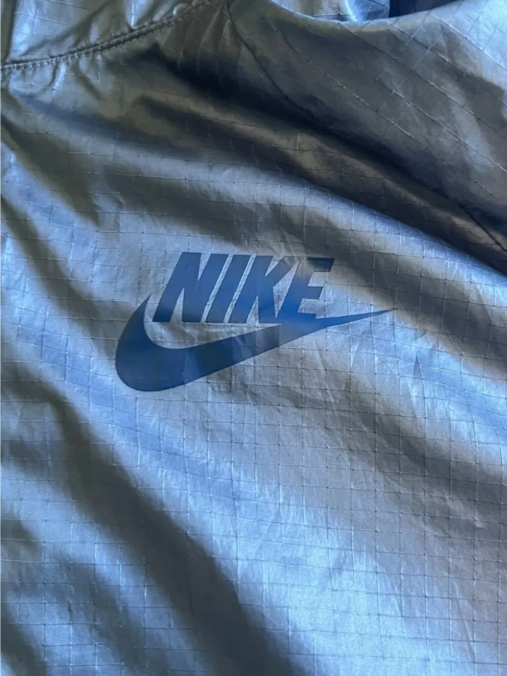 Nike Blue Windbreaker Jacket Windrunner Rain Vented Full Zip Activewear Medium - Picture 4 of 11